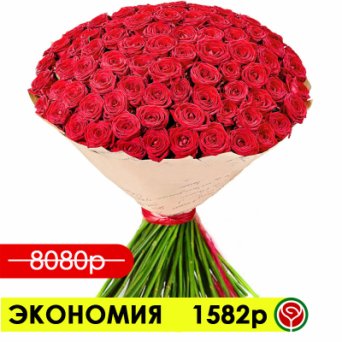 101 КРАСНАЯ РОЗА РЕД НАОМИ 60 СМ В КРАФТ 101 КРАСНАЯ РОЗА РЕД НАОМИ 60 СМ В КРАФТ