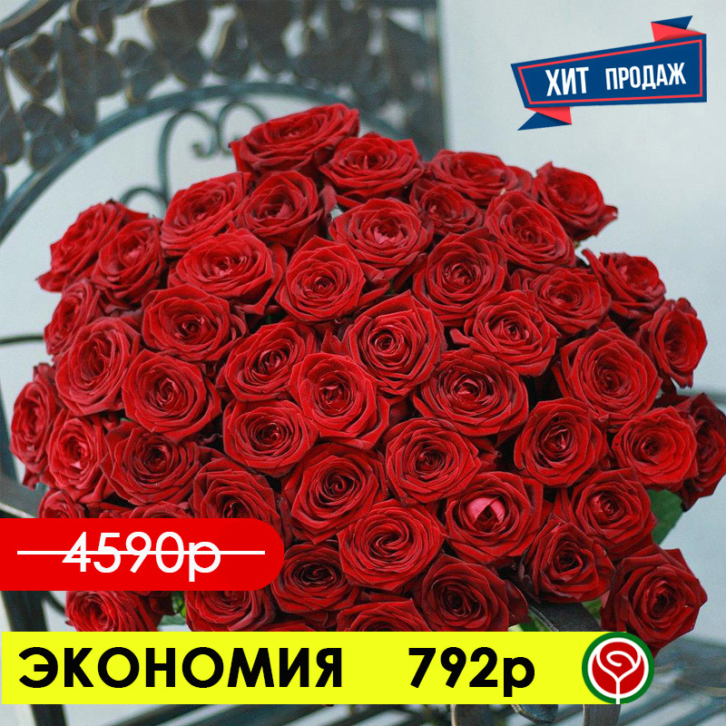 51 РОЗА РЕД НАОМИ 60 СМ 51 РОЗА РЕД НАОМИ 60 СМ