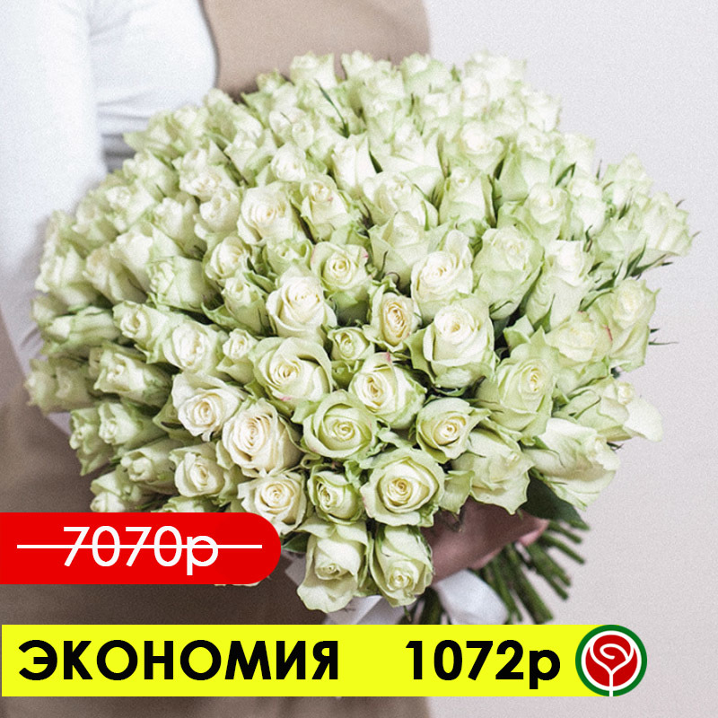 101 БЕЛАЯ РОЗА АВАЛАНШ 50 СМ 101 БЕЛАЯ РОЗА АВАЛАНШ 50 СМ