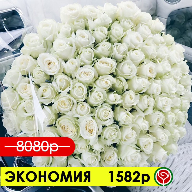 101 РОЗА АВАЛАНШ 60 СМ 101 РОЗА АВАЛАНШ 60 СМ